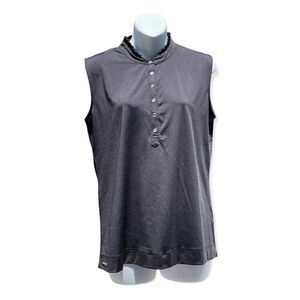 Daily Sports Black Polyester Golf Sleeveless Top Size L
